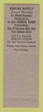 Matchbook Cover - Hotel Claremont Berkeley CA Full Length