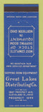 Matchbook Cover - Great Lakes Shipping Room Equipment Cleveland OH