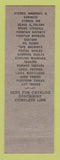 Matchbook Cover - Great Lakes Shipping Room Equipment Cleveland OH