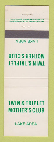 Matchbook Cover - Twin & Triplet Mother's Club Lake Area #1