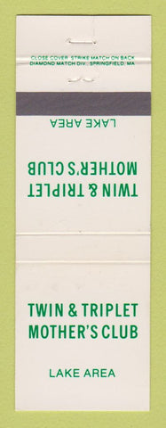 Matchbook Cover - Twin & Triplet Mother's Club Lake Area #2