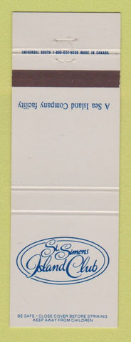 Matchbook Cover - St Simons Island Club Charleston SC