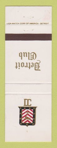 Matchbook Cover - Detroit Club MI