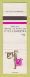 Matchbook Cover - Celebrity Club Toronto ON