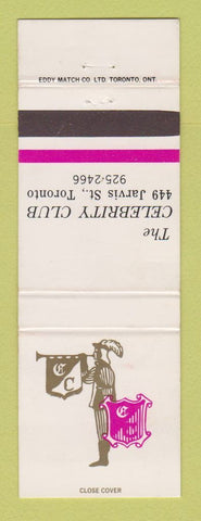 Matchbook Cover - Celebrity Club Toronto ON