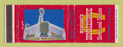 Matchbook Cover - Binion's Horseshoe Casino Hotel Las Vegas NV WEAR