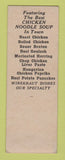 Matchbook Cover - Bohemian Restaurant Full Length