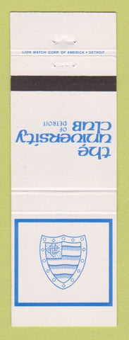 Matchbook Cover - University Club of Detroit MI