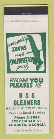 Matchbook Cover - H&S Cleaners Augusta GA