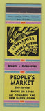 Matchbook Cover - People's Market Grocery New Haven CT