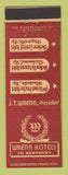 Matchbook Cover - Wrenn Hotels Winchester Richmond Maysville KY