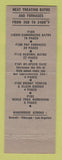 Matchbook Cover - Holden Metal Baths Hardening New Haven CT