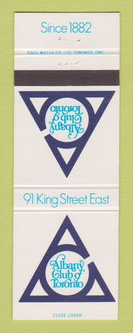 Matchbook Cover - Albany Club of Toronto ON