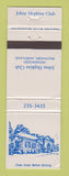 Matchbook Cover - John Hopkins Club Baltimore MD WEAR