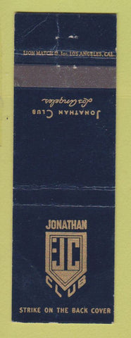 Matchbook Cover - Jonathan Club of Los Angeles CA WEAR