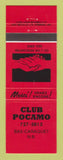 Matchbook Cover - Club Pocamo Bas Caraquet NB RED