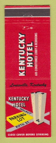 Matchbook Cover - Kentucky Hotel Louisville KY