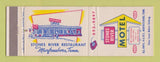 Matchbook Cover - Stones River Motel Murfreesboro TN