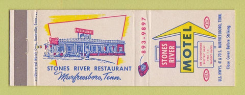 Matchbook Cover - Stones River Motel Murfreesboro TN