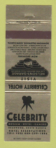 Matchbook Cover - Celebrity Museum Hotel Gaming Deadwood SD