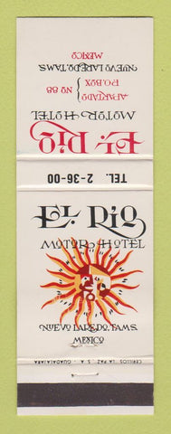 Matchbook Cover - El Rio Motor Hotel Apartado Nuevo Laredo Mexico