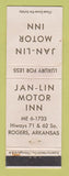 Matchbook Cover - Jan Lin Motor Inn Rogers AR WEAR