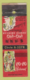 Matchbook Cover - Ho Ho Chinese Restaurant New York City WEAR