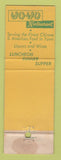 Matchbook Cover - Ho Ho Chinese Restaurant New York City WEAR