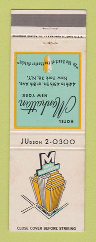 Matchbook Cover - Hotel Manhattan New York City
