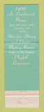 Matchbook Cover - Hotel Manhattan New York City