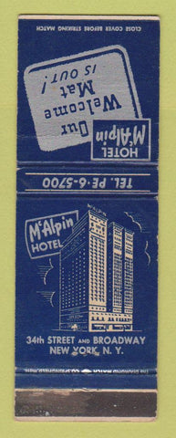Matchbook Cover - Hotel McAlpin New York City WEAR