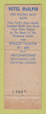 Matchbook Cover - Hotel McAlpin New York City WEAR