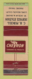 Matchbook Cover - Chevron oil gas CH Purcell Long Beach CA WORN