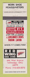 Matchbook Cover - Red Wing Shoe Store Boots Tallmadge OH