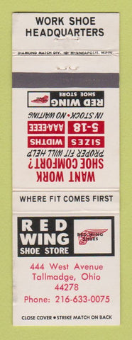Matchbook Cover - Red Wing Shoe Store Boots Tallmadge OH