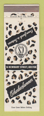 Matchbook Cover - Charles Sumner Shoes Boston MA Wellesley