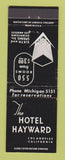 Matchbook Cover - Hotel Hayward Los Angeles CA WEAR