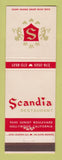 Matchbook Cover - Scandia Restaurant Hollywood CA