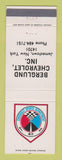 Matchbook Cover - Chevrolet Berglund Jamestown NY
