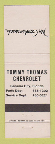 Matchbook Cover - Chevrolet Tommy Thomas Panama City FL Mr Goodwrench