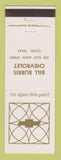 Matchbook Cover - Chevrolet Bill Burris Olney TX