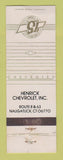 Matchbook Cover - Chevrolet Henrick Naugatuck CT WEAR