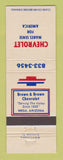Matchbook Cover - Chevrolet Brown & Brown Mesa AZ