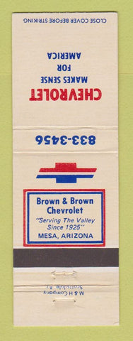 Matchbook Cover - Chevrolet Brown & Brown Mesa AZ