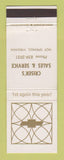 Matchbook Cover - Chevrolet Criser's Hot Springs VA