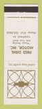 Matchbook Cover - Chevrolet Fred Diehl Clearfield PA