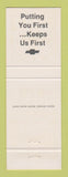 Matchbook Cover - Chevrolet Fred Diehl Clearfield PA