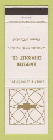 Matchbook Cover - Chevrolet Harpster Warriors Mark PA
