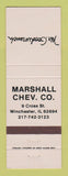 Matchbook Cover - Chevrolet Marshall Winchester IL Mr Goodwrench