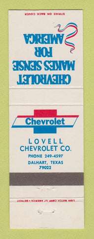 Matchbook Cover - Chevrolet Lovell Dalhart TX